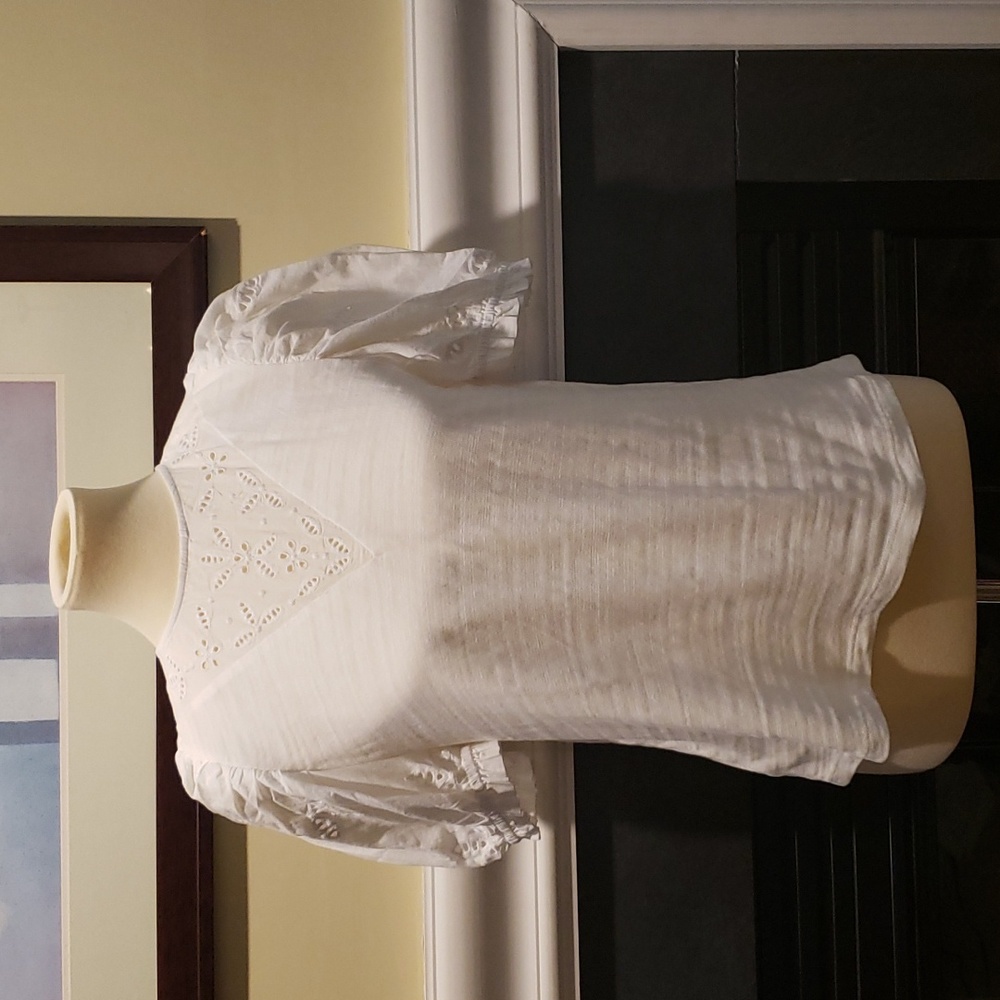 Ann Taylor Loft XXS Mixed Media Short Sleeve T-shirt  NWT